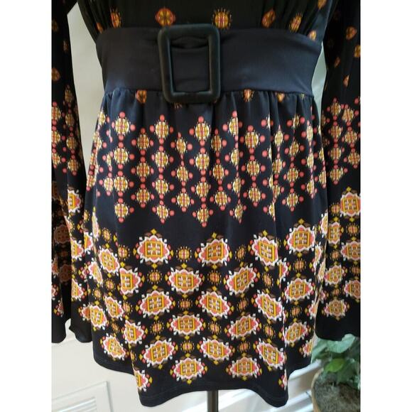 International Concepts Women Black Polyester Round Neck Long Sleeve Top Blouse M - Picture 3 of 11